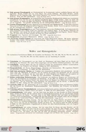 Waffen und Rüstungsstücke (Nr. 773-846)