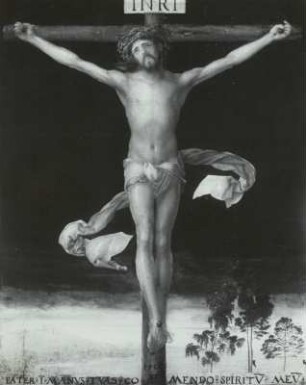 Christus am Kreuz : Christus am Kreuz, Infrarotaufnahme für Restaurierungszwecke