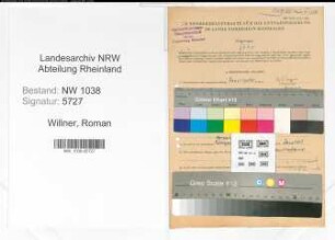 Entnazifizierung Roman Willner , geb. 24.07.1896 (Finanzbeamter)
