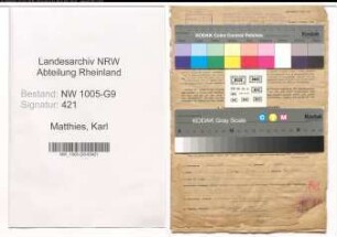 Entnazifizierung Karl Matthies , geb. 15.08.1920 (Bauingenieur)