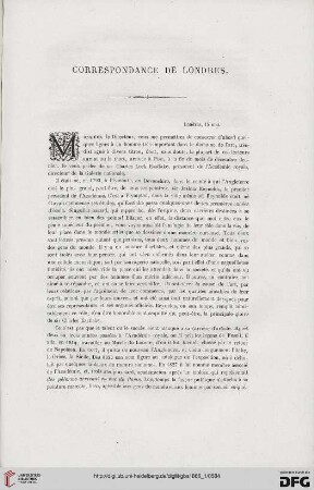 Correspondance de Londres