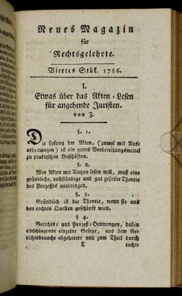 Viertes Stük. 1786.