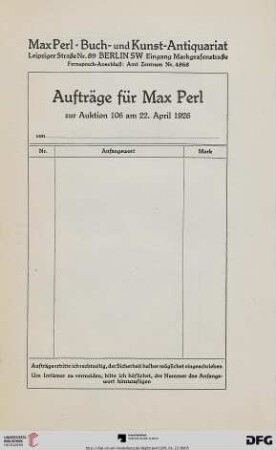 Auftragsliste