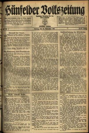 Ausgabe vom Freitag, den 18. November 1921.