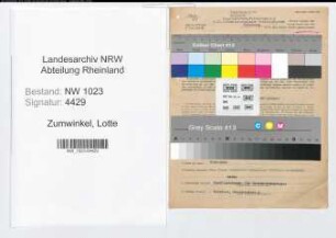 Entnazifizierung Lotte Zumwinkel , geb. 25.06.1904 (Lehrling)