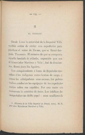 II - El hidalgo