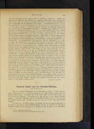 Heinrich Laube und die Schiller-Stiftung