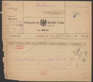 Brief an B. Schott's Söhne : 31.01.1927