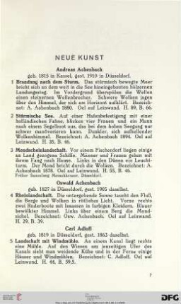 Neue Kunst (Nr. 1-126)