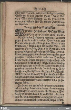 Placat gegen das Ausreissen
