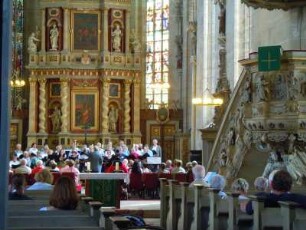 Quedlinburg - Innenansicht der Marktkirche : Innenansicht der Marktkirche. Aufgenommen in Quedlinburg am 9. September 2012. Foto Uwe Gerig