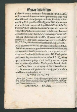 Quintus Actus