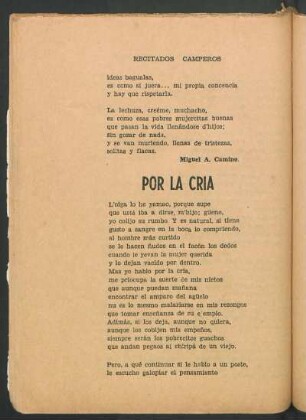 Por la cría