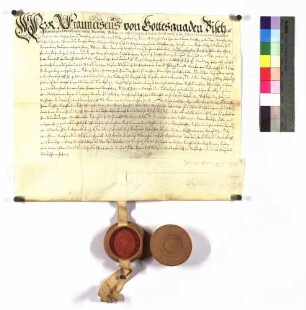 Bischof Franziskus an alle Grafen Hohenlohe verleiht Haßfurt.