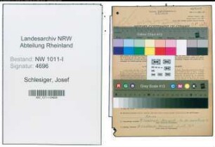 Entnazifizierung Josef Schlesiger , geb. 10.10.1903 (Giessereileiter)