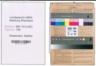 Entnazifizierung Martha Kressmann , geb. 07.08.1920 (Modistin)