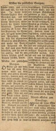 Abend-Gebet am Dienstage