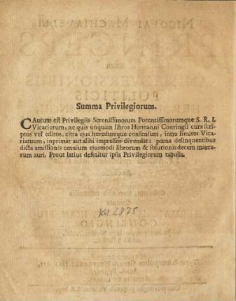 Summa Privilegiorum.