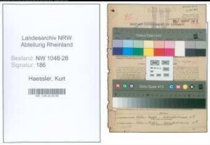 Entnazifizierung Kurt Haessler , geb. 02.11.1889 (Postbeamter)