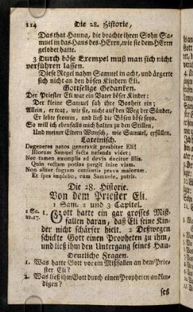 114-128, 28. Von dem Priester Eli. 29. Von dem Könige Saul. 30. Von dem Riesen Goliath.