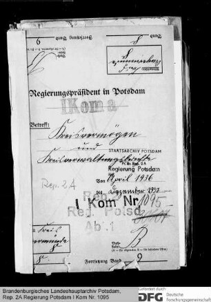 Kreishaushaltsanschläge, Verwaltungsberichte und Kreisvermögen des Kreises Angermünde