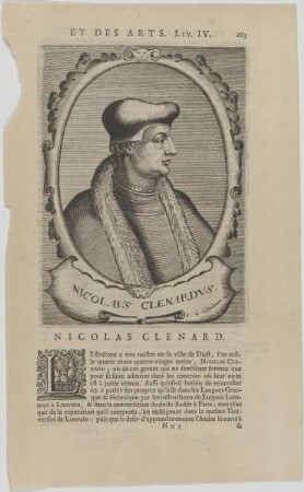 Bildnis des Nicolavs Clenardvs