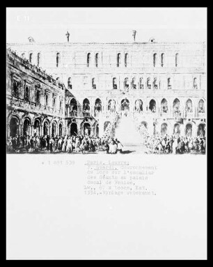 Venezianische Feste — Die Krönung des Dogen auf der Scala dei Giganti im Hof des Dogenpalastes