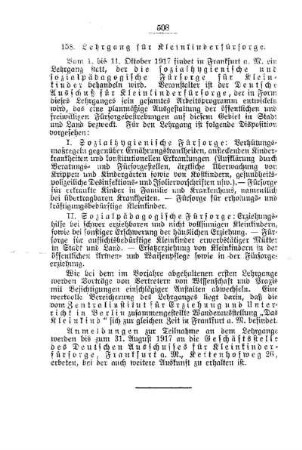 Lehrgang für Kleinkinderfürsorge : [F. Nichtamtliches]