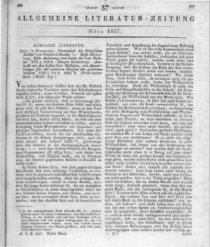 Jacobs, F. C. W.: Blumenlese der Römischen Dichter. Lateinisches Elementarbuch, zum öffentlichen und Privat-Gebrauche. Abt. 1-2. Jena: Frommann 1826