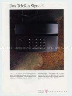 Werbeprospekt der Telekom für das Telefon "Signo 2"