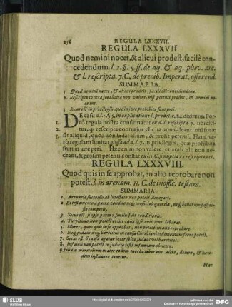 Regula LXXXVIII. Quod quis in se approbat, in alio reprobare non potest