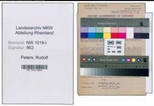 Entnazifizierung Rudolf Peters , geb. 29.03.1892 (Milchverteiler)