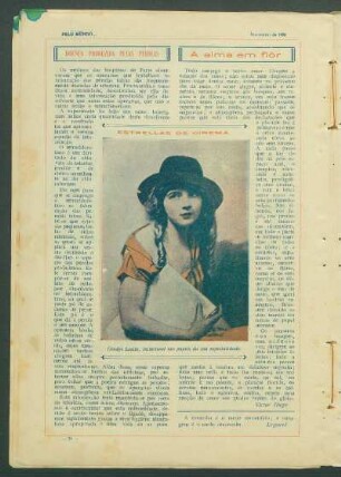 Estrelas do cinema : Gladys Leslie, inimitável nos papéis da sua especialidade
