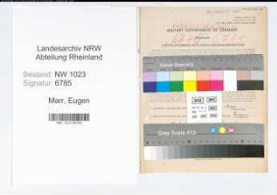Entnazifizierung Eugen Marr , geb. 19.07.1898 (Beamter)
