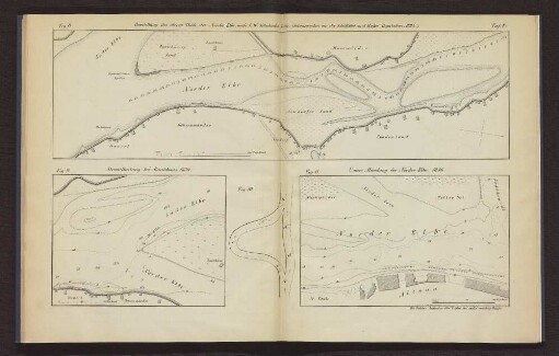 Taf. V. Darstellung des oberen Theils der Norder Elbe, nach E. W. Schuback's Karte ...