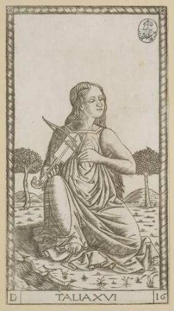 Talia (Thalia), Blatt Nr. 16 aus der S-Serie der sogenannten Tarock-Karten des Mantegna