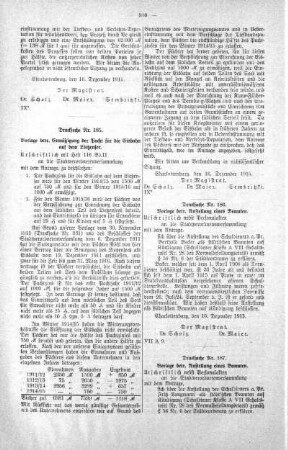 In nicht öffentlicher Sitzung (185,186,187), 22. Dezember 1915