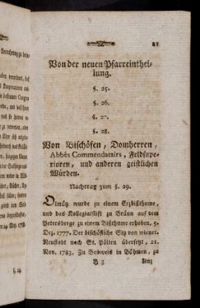 21-24, Von Bischoefen, Domherren, Abbees ...