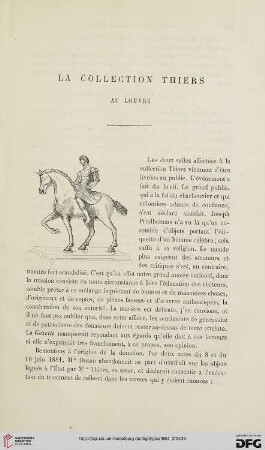 2. Pér. 30.1884: La collection Thiers au Louvre