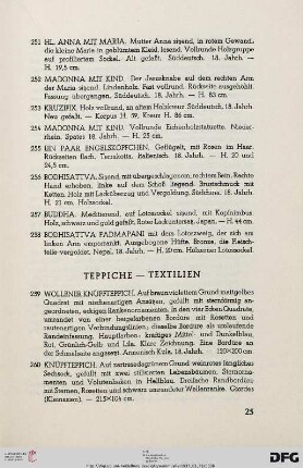 Teppiche – Textilien (Nr. 259-290)
