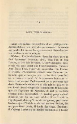 IV Deux Tempéraments