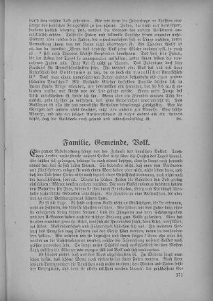 Familie, Gemeinde, Volk.