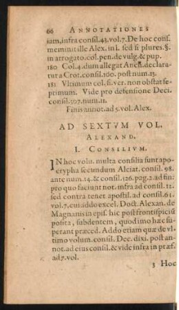 Ad Sextum Vol. Alexand.
