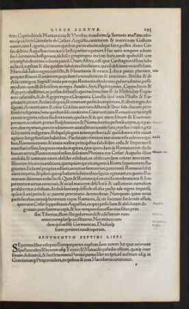 Argumentum Septimi Libri.