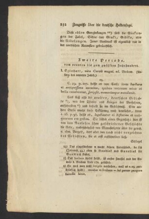 Zweite Periode, vom neunten bis zum zwölften Jahrhundert.