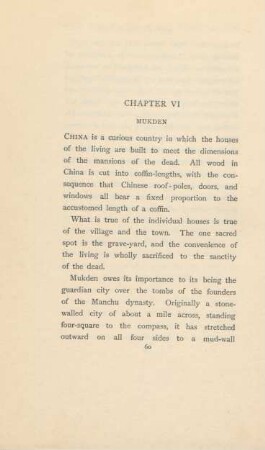 Chapter VI. Mukden