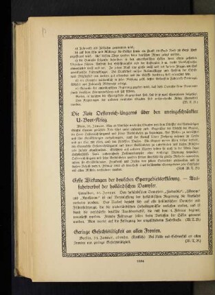 Geringe Gefechtstätigkeit an allen Fronten.