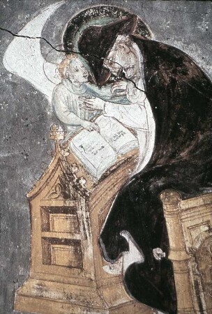Christus in der Mandorla umgeben von den Kirchenvätern und den Evangelistensymbolen