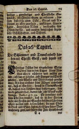 Das 26ste Capitel. - Das Letste Und 37ste Capitel.
