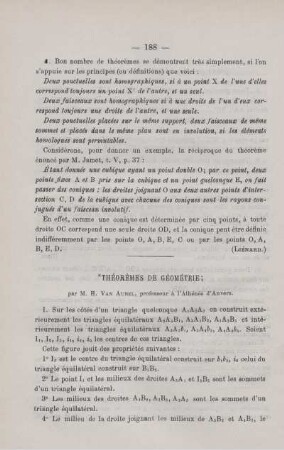 THÉORÈMES DE GÉOMÉTRIE.